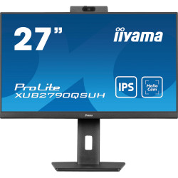 Iiyama ProLite XUB2790QSUH-B1 LCD IPS/PLS 27" 2560 x 1440 0,4ms 250nitů 1300:1 100Hz  Repro Pivot USB-C Webcam Černá 