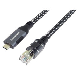 PremiumCord Ethernetový kabel USB-C - LAN RJ45 10 100 1000 MBIT 1m