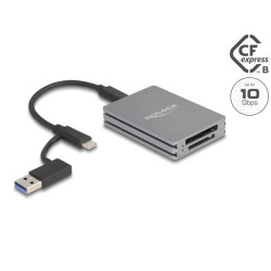 Delock USB Type-C™ čtečka karet pro paměťové karty SD a CFexpress typu B