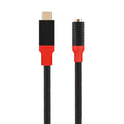 Tactical Pin4Fun Adapter USB-C Jack 3,5mm 0,1m Black Red