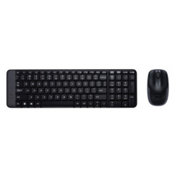 Logitech MK220, sada klávesnice s bezdrátovou optickou myší, US, 2.4 [Ghz], černá