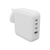 Targus HyperJuice - Síťový adaptér - GaN - 100 Wh - Power Delivery 3.0 + PPS, Quick Charge 3.0 - 4 výstupní konektory (3 x USB-C, USB) - bílá