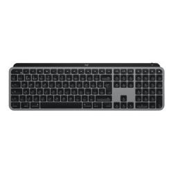 Logitech MX Keys for Mac - Klávesnice - podsvícená - bezdrátový - Bluetooth, 2.4 GHz - QWERTY - US mezinárodní - šedá space gray