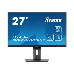 iiyama ProLite XUB2797UHSNP-B1 - LED monitor - 27" - 3840 x 2160 4K @ 60 Hz - IPS - 350 cd m2 - 1300:1 - 4 ms - HDMI, DisplayPort, USB-C - reproduktory - matná, černá