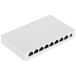 HIKVISION switch DS-3E0508D-E 8x port 10 100 1000 Mbps RJ45 ports 16 Gbps napájení 9 VDC, 0.6 A