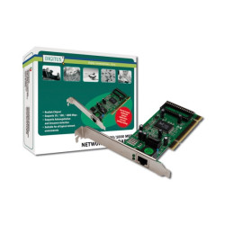 Digitus Gigabit Ethernet PCI karta 32-bit, včetně držáku s nízkým profilem, čipová sada RTL8169SC