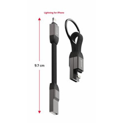 SWISSTEN MAGNETICKÝ KEYCHAIN KABEL USB-A LIGHTNING 9,7 CM