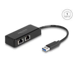 Delock Adaptér USB Typu-A sítě 2 x Gigabit LAN