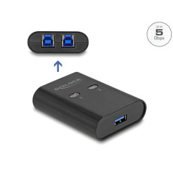 Delock Přepínač USB 5 Gbps, 2 PC na 1 zařízení