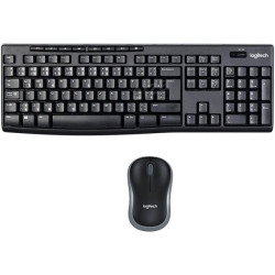 Logitech klávesnice s myší Wireless Combo MK270, CZ SK, černá