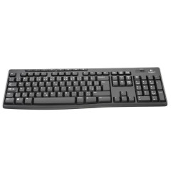 Logitech klávesnice Wireless Keyboard K270, CZ SK, Unifying přijímač, černá