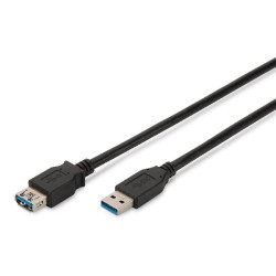 Digitus Prodlužovací kabel USB 3.0, typ A M F, 3,0m, kompatibilní s USB 3.0, bl