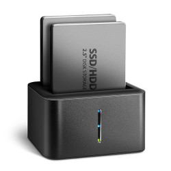 AXAGON ADSA-D25, USB 3.2 Gen 1 - 2x SATA 6G 2.5" SSD HDD CLONE MINI dokovací stanice