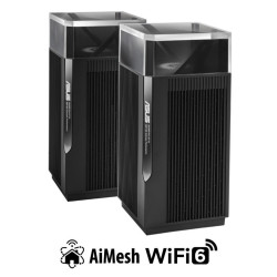 ASUS ZenWiFi Pro ET12 2-pack Wireless AXE11000 Tri-band Mesh WiFi 6E System, 2.5G WAN LAN