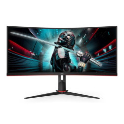 AOC CU34G2X LCD VA 34" 3440 X 1440 1ms 300 nitů 3000:1 144Hz Černo-červený