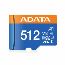 ADATA MicroSDXC karta 512GB Premier UHS-I C10 V10 (R:100 W:25 MB s) + SD adaptér