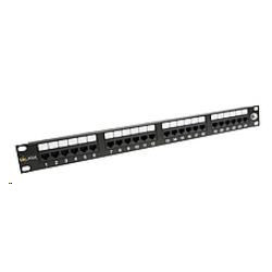 Solarix Patch panel 24 x RJ45 CAT6 UTP 350 MHz černý 1U SX24-6-UTP-BK