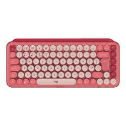 Logitech POP Keys - Klávesnice - bezdrátový - USB, Bluetooth LE, Bluetooth 5.1 - QWERTY - anglická - klávesový spínač: Brown Tactile - heartbreaker