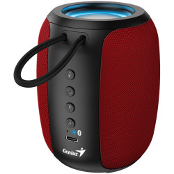 GENIUS repro SP-915BT Red Bluetooth 5.3 5W mikrofon Copilot AI komunikace USB-C nabíjení černočervené