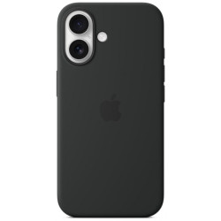 iPhone 16 Silicone Case with MS - Black