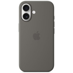 iPhone 16 Silicone Case with MS - Stone Gray