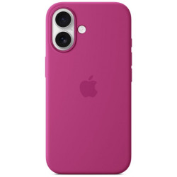 iPhone 16 Silicone Case with MS - Fuchsia