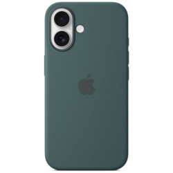 iPhone 16 Silicone Case with MS - Lake Green