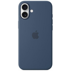 iPhone 16 Plus Silicone Case with MS - Denim