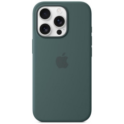 iPhone 16 Pro Silicone Case with MS - Lake Green