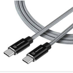 Tactical Fast Rope Aramid Cable USB-C USB-C 100W 20V 5A 0.3m Grey