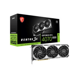 MSI VGA NVIDIA GeForce RTX 4070 SUPER 12G VENTUS 3X OC, 12G GDDR6X, 3xDP, 1xHDMI