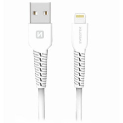 SWISSTEN DATOVÝ KABELUSB LIGHTNING 1,0 M BÍLÝ