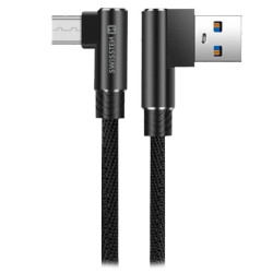 SWISSTEN TEXTILNÍ DATOVÝ KABELARCADE USB MICRO USB 1,2 M ČERNÝ