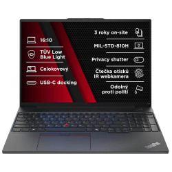 Lenovo ThinkPad E16 Gen 2 (AMD) 16" R5-7535HS 16 GB 512 GB AMD Radeon 660M Graphics Windows 11 Home Černá