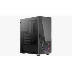 AEROCOOL skříň Zauron Saturn FRGB ML G, Mid tower, 2x USB 3.0, 2x audio, 1x 120mm FRGB Fan, bez zdroje