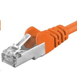 PREMIUMCORD Patch kabel CAT6a S-FTP, RJ45-RJ45, AWG 26 7 10m oranžová