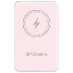 VERBATIM Powerbanka Charge 'n' Go, Magnetická, 5000 mAh, USB-C, Růžová
