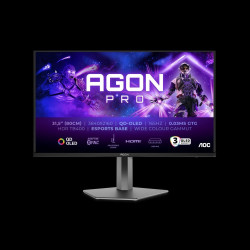 AOC AG326UD OLED 31,5" 3840 x 2160 0,03ms 250 nitů 1500000:1 165Hz Repro Pivot USB-C Černo-šedá