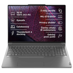 Lenovo ThinkBook 16p G5 IRX 16" I9-14900HX 32 GB 1 TB NVIDIA GeForce RTX 4060 8 GB Windows 11 Pro Šedá