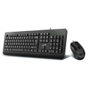 Genius KM-160 COPILOT, sada klávesnice s optickou myší, CZ SK, klasická, voděodolná typ drátová (USB), černá