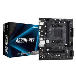 ASRock MB Sc AM4 A520M-HVS, AMD A520M, 2xDDR4, HDMI