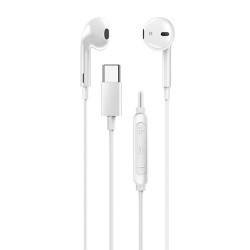 Genius HS-M365, sluchátka s mikrofonem, bílá, 2.0, špuntová, USB Type-C