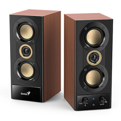 Genius reproduktory SP-HF800BT, 2.0, 20W, černo-hnědé, Bluetooth 5.3