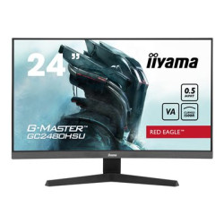 iiyama G-MASTER Red Eagle GC2480HSU-B1 - LED monitor - hraní her - zakřivená - 24" (23.6" zobrazitelný) - 1920 x 1080 Full HD (1080p) @ 180 Hz - VA - 300 cd m2 - 3000:1 - 0.5 ms - 2xHDMI, DisplayPort - reproduktory - černá, matná