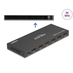 Delock HDMI Switch 5 x vstupní porty HDMI na 1 x výstupní port HDMI, 8K 60 Hz