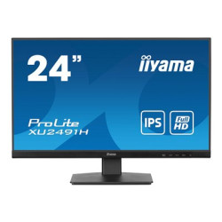 iiyama ProLite XU2491H-B1 - LED monitor - 24" (23.8" zobrazitelný) - 1920 x 1080 Full HD (1080p) @ 100 Hz - IPS - 300 cd m2 - 1300:1 - 0.5 ms - HDMI, DisplayPort - matná, černá