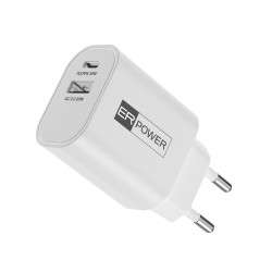 Dual GaN Charger 30W - 1 USB-C 1 USB-A PD PPS QC