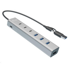 i-tec USB-C USB-A Charging Metal HUB 7 Port (3x USB-C, 4x USB-A)