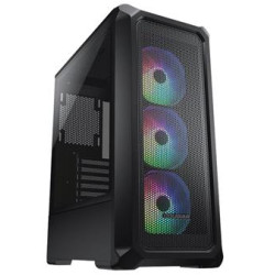 COUGAR PC skříň ARCHON 2 Mesh RGB Black Mid Tower Mesh Front Panel 3 x ARGB Fans 3mm TG Left Panel