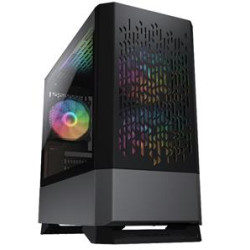 COUGAR PC skříň MG140 Air RGB Black Mini Tower Air Vents Front Panel 3 x ARGB Fans 4mm TG Left Panel